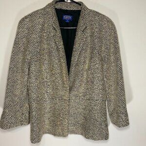 Pendleton Black/Beige Tweed Blazer Jacket